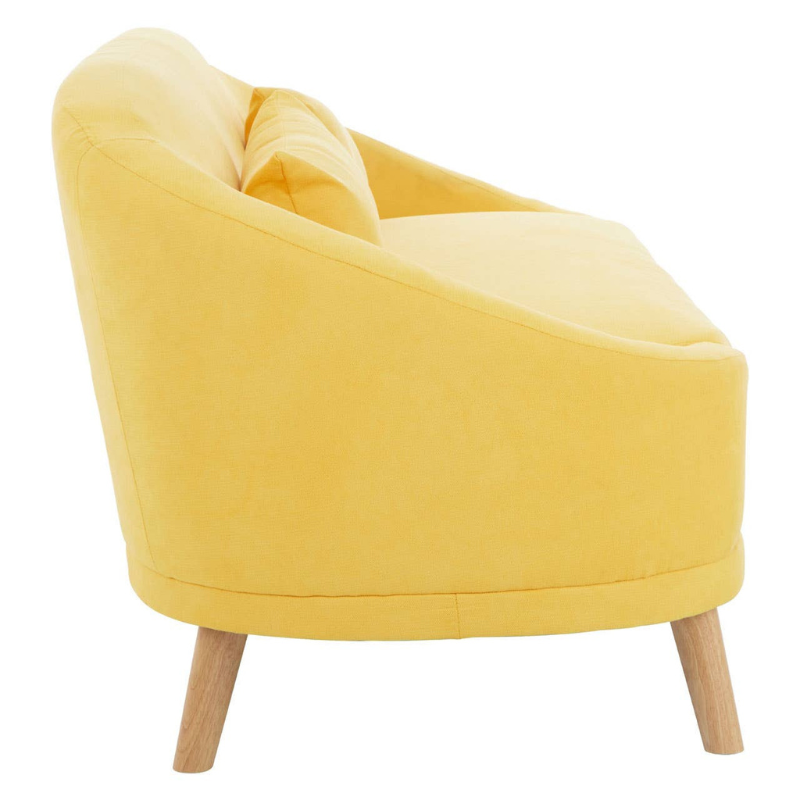 Holland Yellow Linen Sofa – Bright Style & Modern Comfort