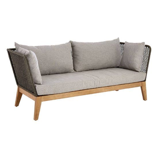 Opus 3 Seat Grey Sofa with Wooden Legs – Contemporary Style & Everyday Comfort