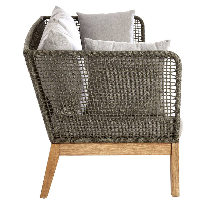 Opus 3 Seat Grey Sofa with Wooden Legs – Contemporary Style & Everyday Comfort