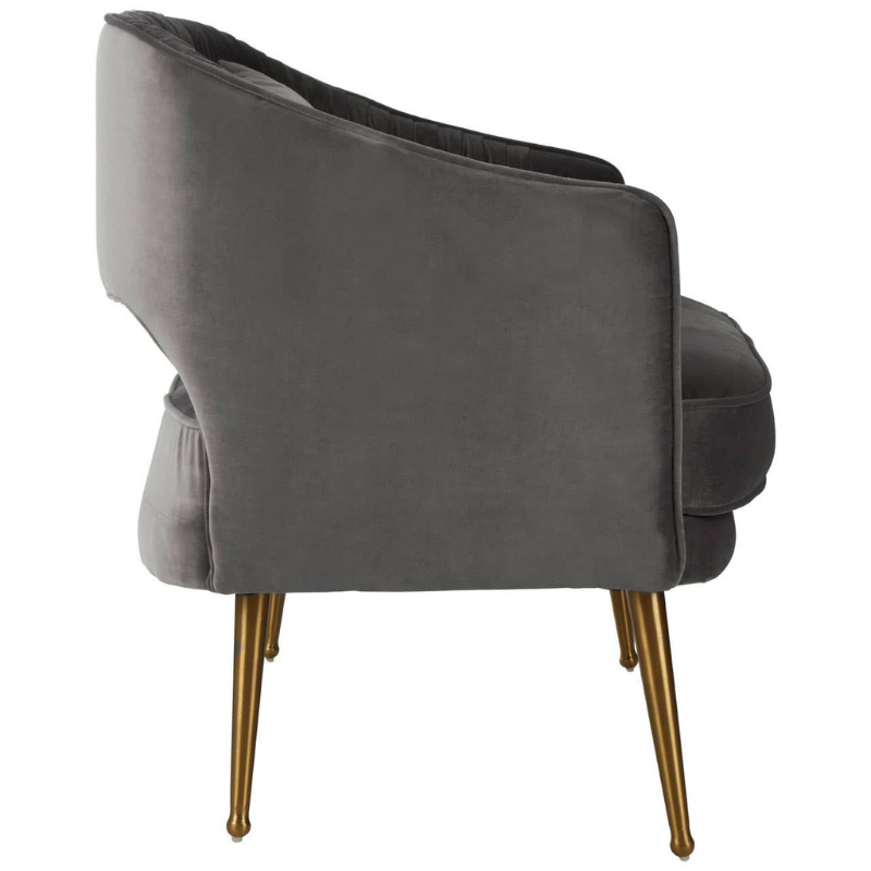 Hendricks Grey Velvet Sofa – Modern Elegance & Plush Comfort