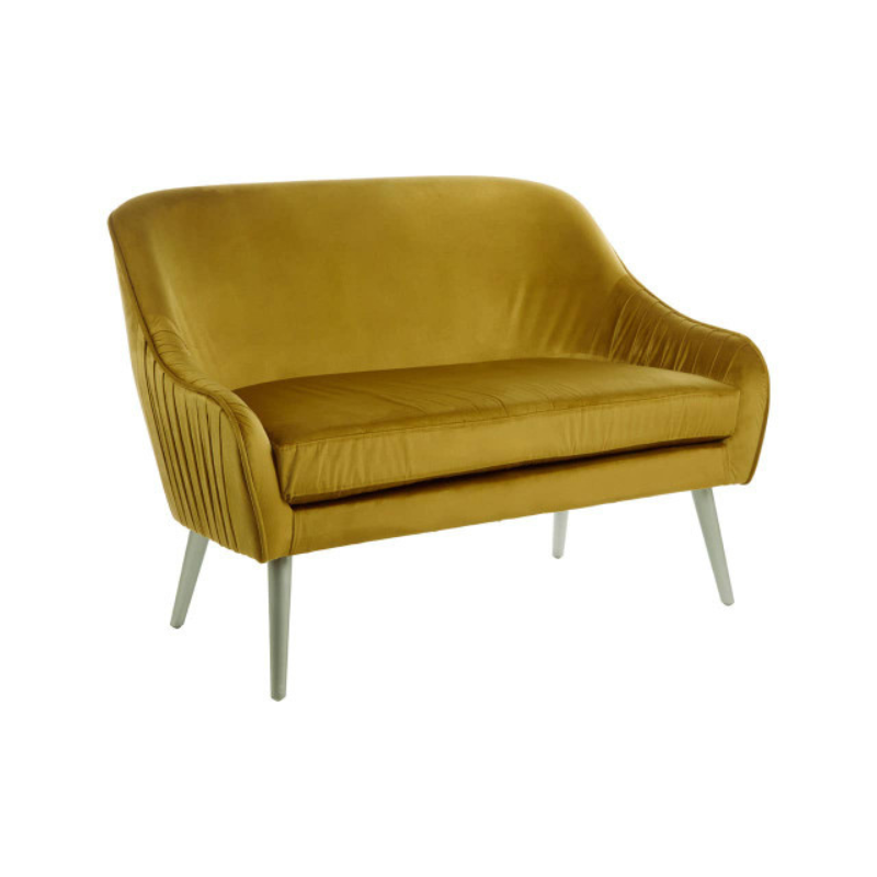 Louxor Mustard Velvet Sofa – Bold Style & Luxurious Comfort