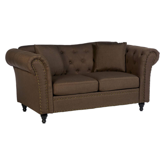 Fable 2 Seat Brown Chesterfield Sofa – Classic Charm & Luxurious Comfort