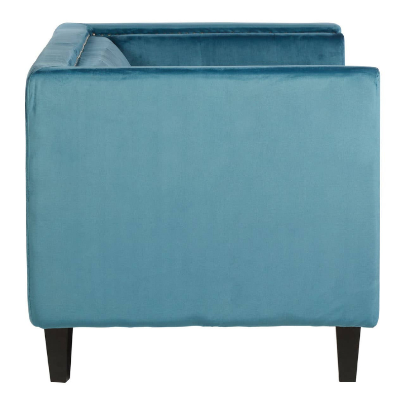 Felisa 2 Seat Teal Blue Velvet Sofa – Chic Style & Plush Comfort