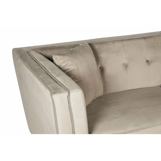 Ferris 3 Seat Mink Velvet Sofa – Contemporary Elegance & Plush Comfort