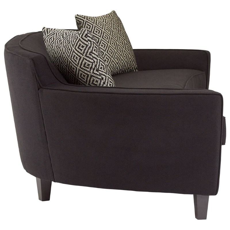 Rania 3 Seat Black Dimity Fabric Sofa – Modern Elegance & Comfortable Seating