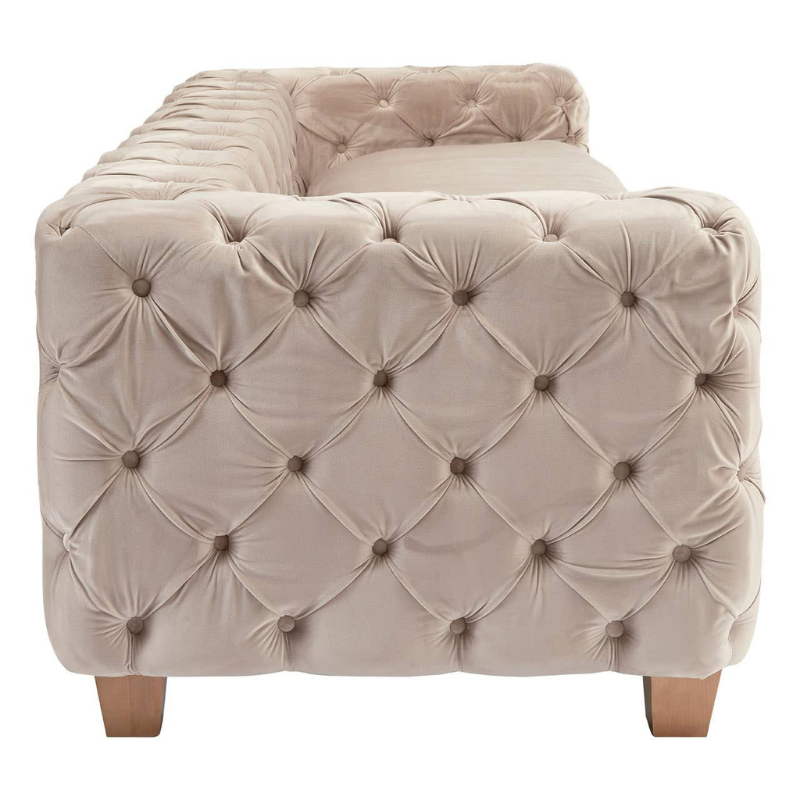 Ophelia 3 Seat Coffee Velvet Sofa – Warm Elegance & Plush Comfort