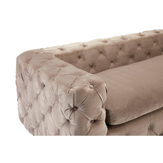 Ophelia 3 Seat Coffee Velvet Sofa – Warm Elegance & Plush Comfort