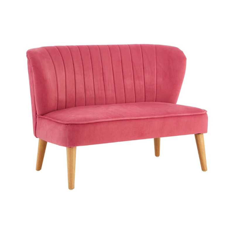 Mia 2 Seat Pink Velvet Kids Sofa – Fun Style & Comfortable Seating