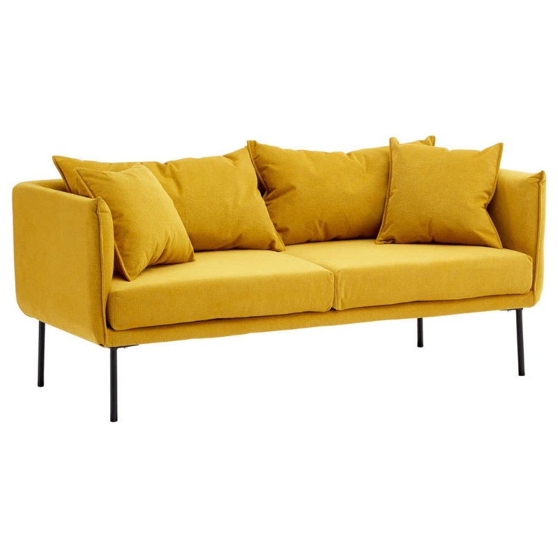 Kolding 2 Seat Yellow Sofa – Bright Style & Comfortable Design