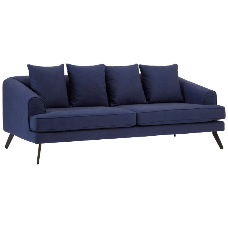 Mylo 3 Seat Navy Fabric Sofa – Contemporary Comfort & Timeless Style