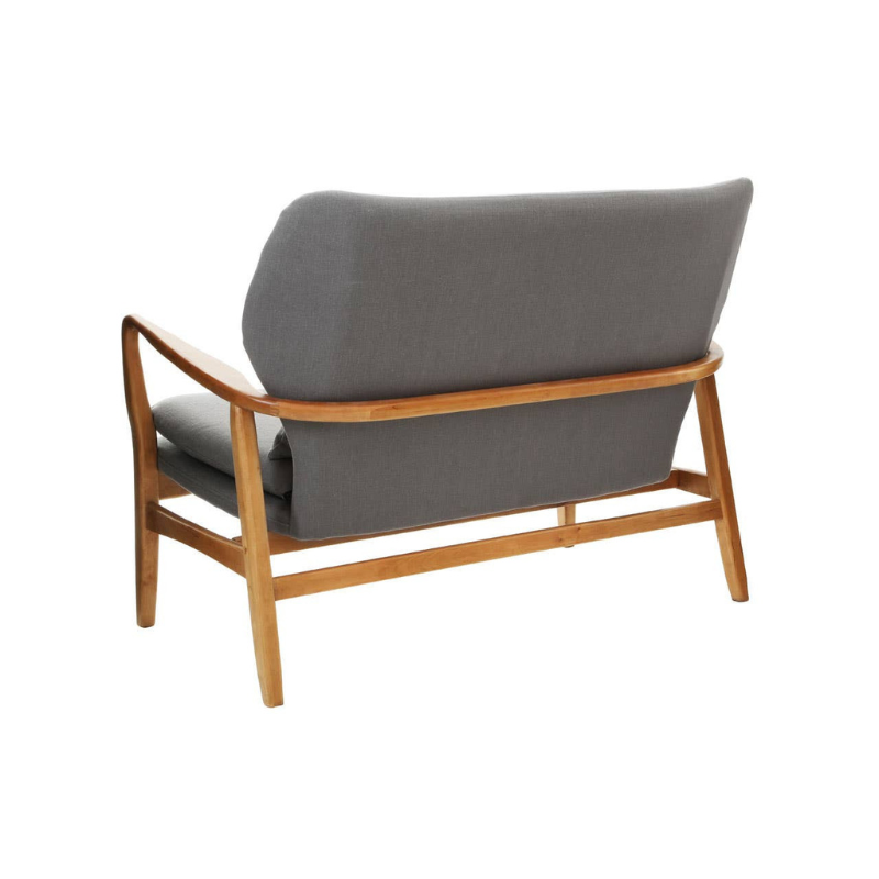 Stockholm 2 Seat Grey Sofa with Birchwood Frame – Scandinavian Style & Cozy Comfort