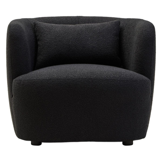 Bruge Textured Black Curved Chair – Bold Elegance with Modern Curved Comfort