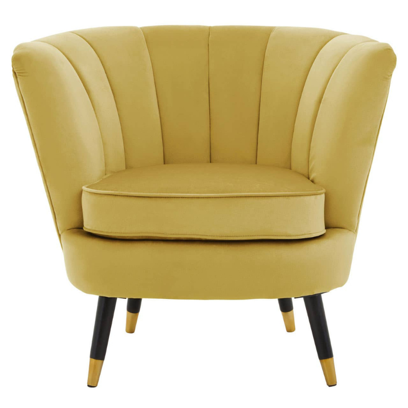 Loretta Pistachio Velvet Shell Accent Chair – Stylish Comfort with Elegant Curves