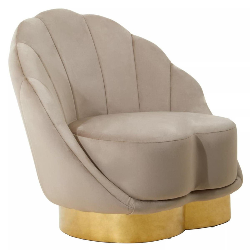 Biarritz Mink Velvet Chair – Luxurious Texture with Contemporary Comfort