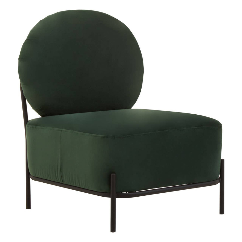 Haya Green Velvet Chair – Luxurious Texture with Modern Comfort