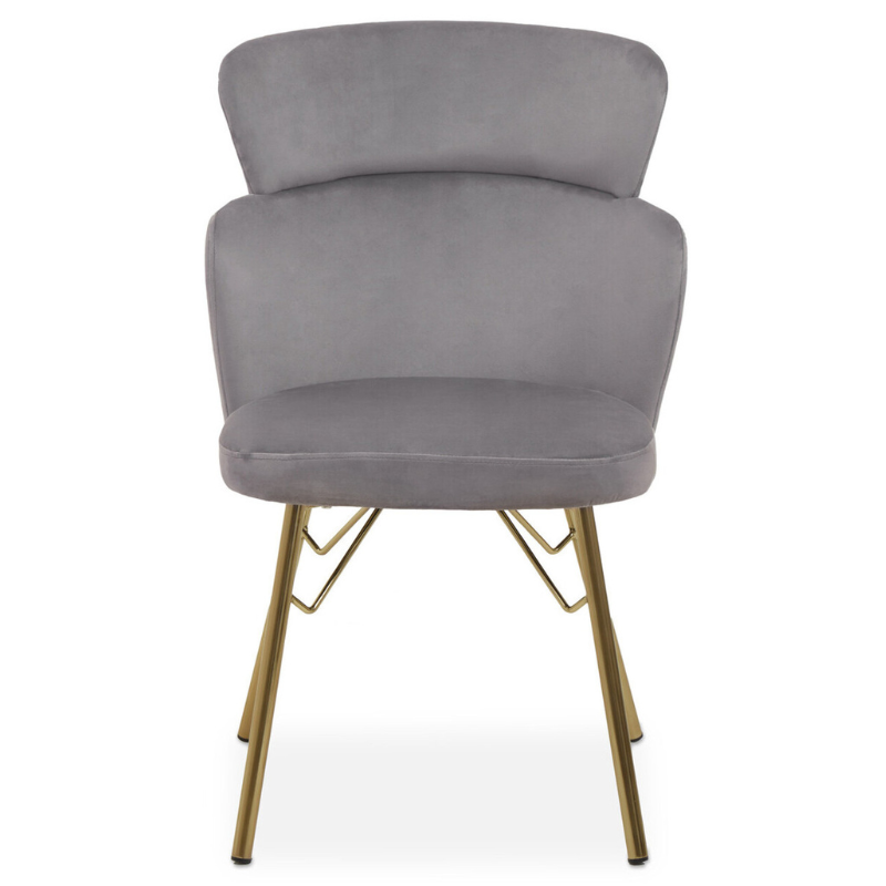 Veneto Grey Velvet Chair – Modern Elegance with Luxurious Comfort