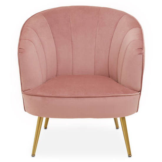 Yolanda Pink Velvet Chair – Soft Contemporary Glamour