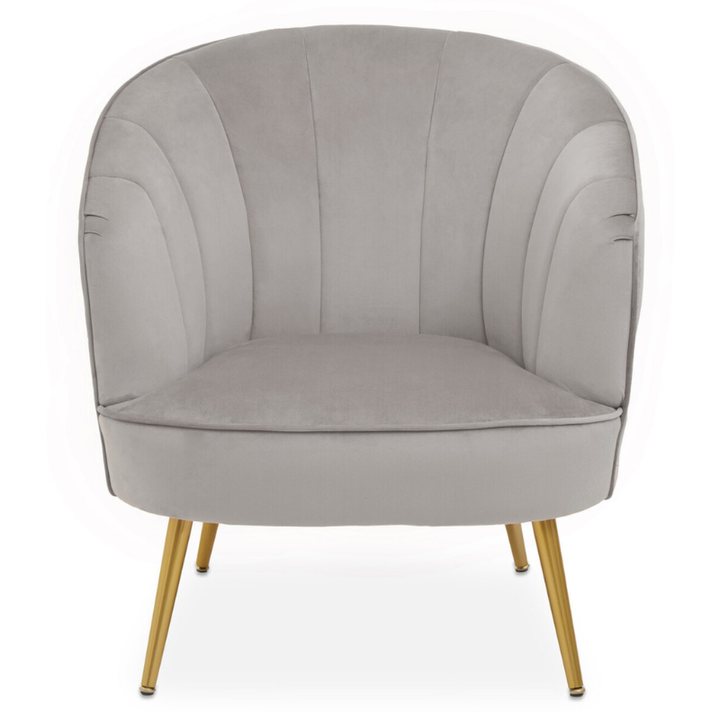 Yolanda Grey Velvet Chair – Modern Comfort with Timeless Elegance