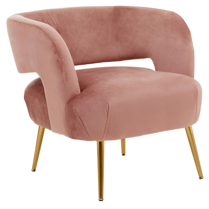 Larissa Pink Chair – Soft Contemporary Comfort with Stylish Appeal