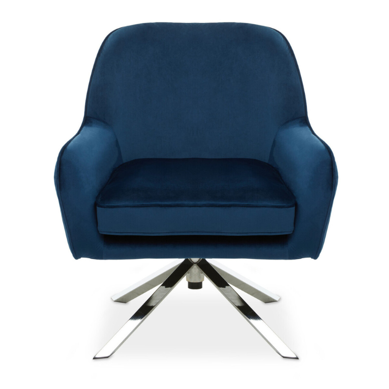 Avery Midnight Velvet Chair – Luxe Comfort with Modern Sophistication
