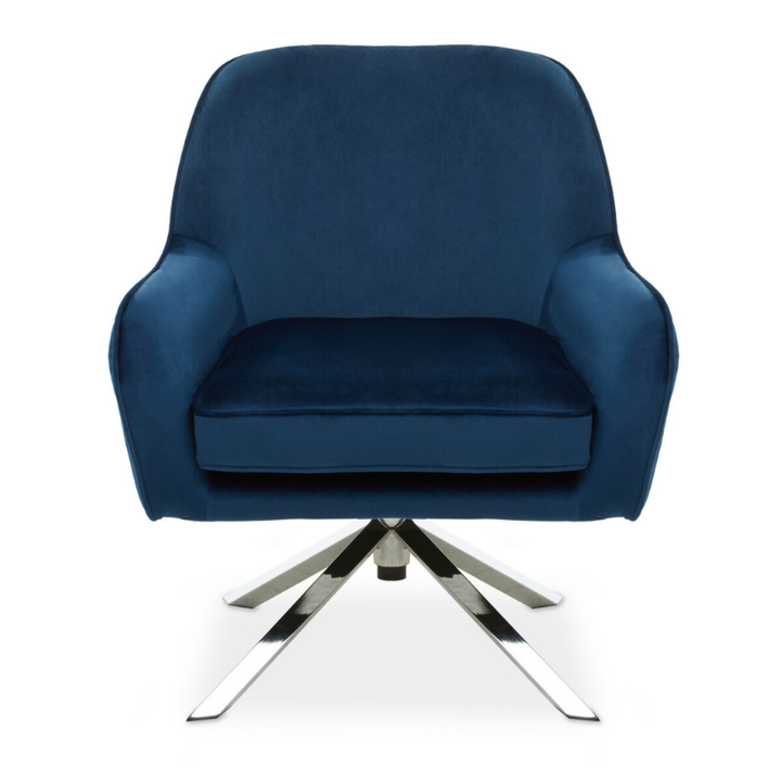 Avery Midnight Velvet Chair – Luxe Comfort with Modern Sophistication
