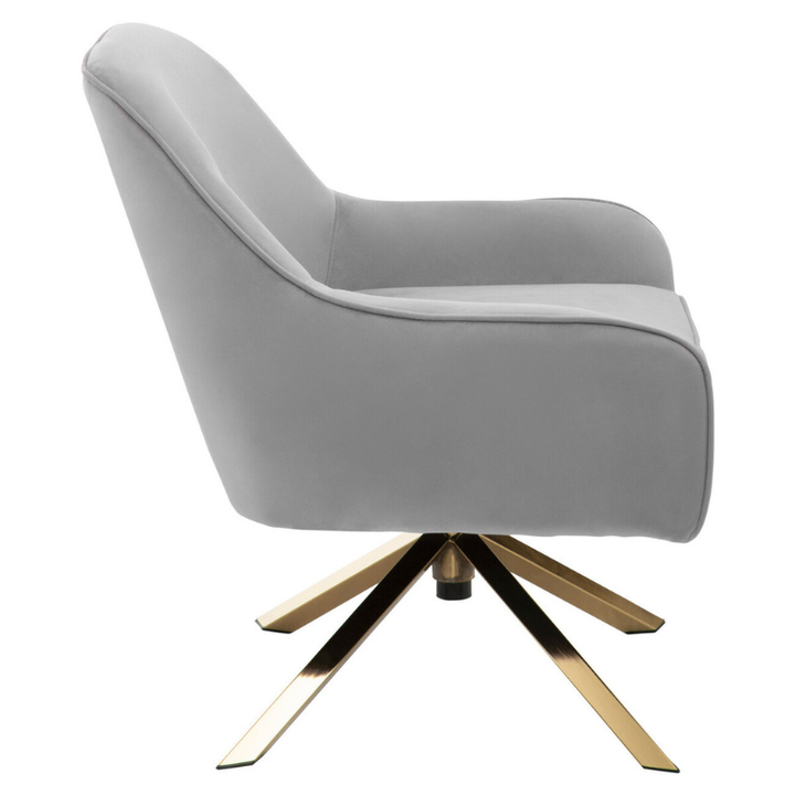 Avery Grey Velvet Chair – Modern Elegance with Plush Everyday Comfort