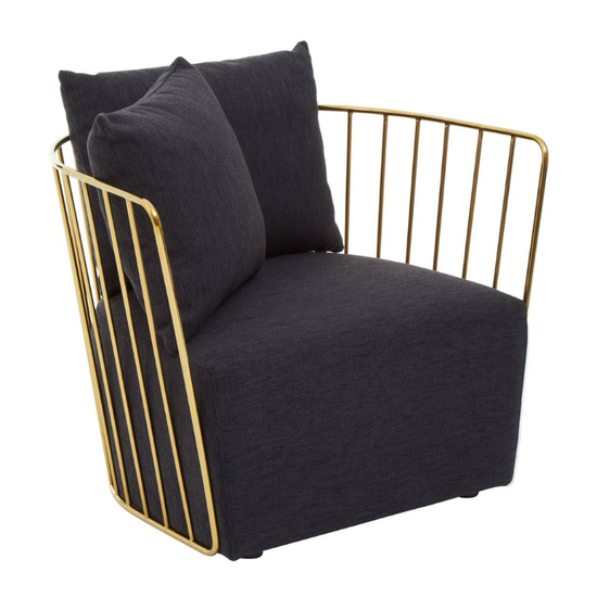 Azalea Black Fabric and Metal Chair – Sleek, Modern Comfort for Contemporary Spaces