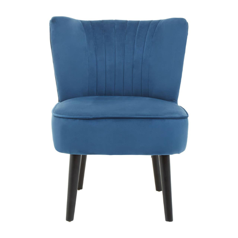 Regents Park Blue Velvet Chair – Luxe Comfort with Timeless Style