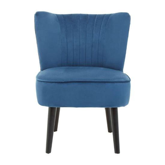 Regents Park Blue Velvet Chair – Luxe Comfort with Timeless Style