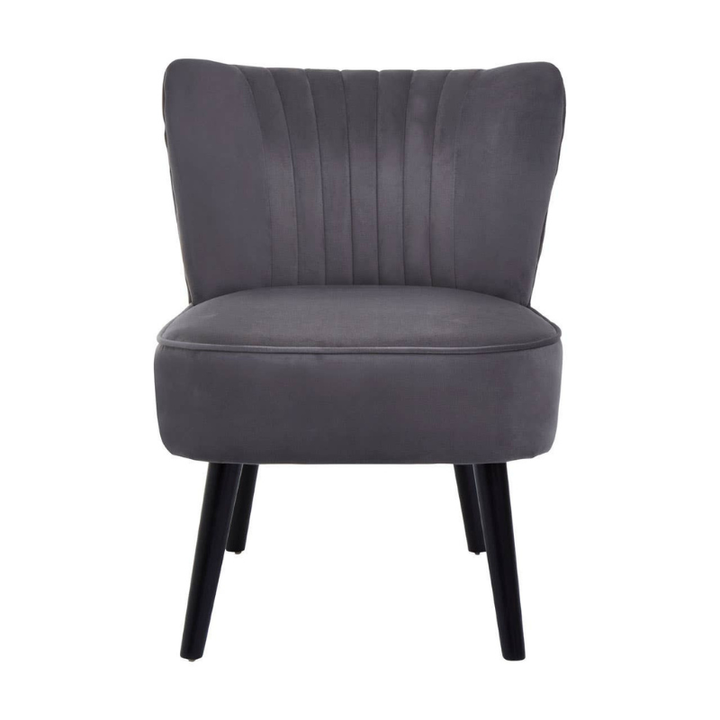 Regents Park Grey Velvet Chair – Timeless Elegance with Luxurious Comfort