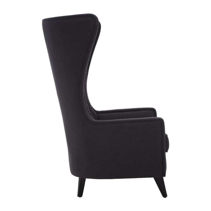 Cala Black Tufted Highback Chair – Bold Statement Seating with Timeless Elegance