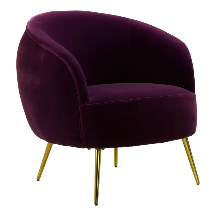Manhattan Purple Velvet Armchair – Bold Luxury with Modern Comfort