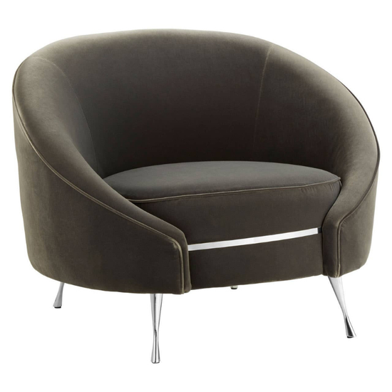 Manhattan Grey Velvet Armchair – Modern Luxury with Plush Comfort