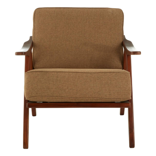 Kendari Teak Wood Frame Armchair with Cushions – Natural Warmth with Relaxed Comfort