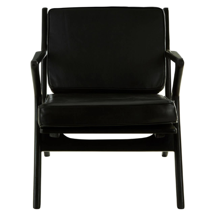 Kendari Black Teak Wood Frame Armchair with Cushions – Elegant Comfort for Modern Interiors