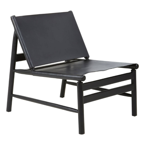 Kendari Chair with Black Leather – Sleek Design with Comfortable Seating