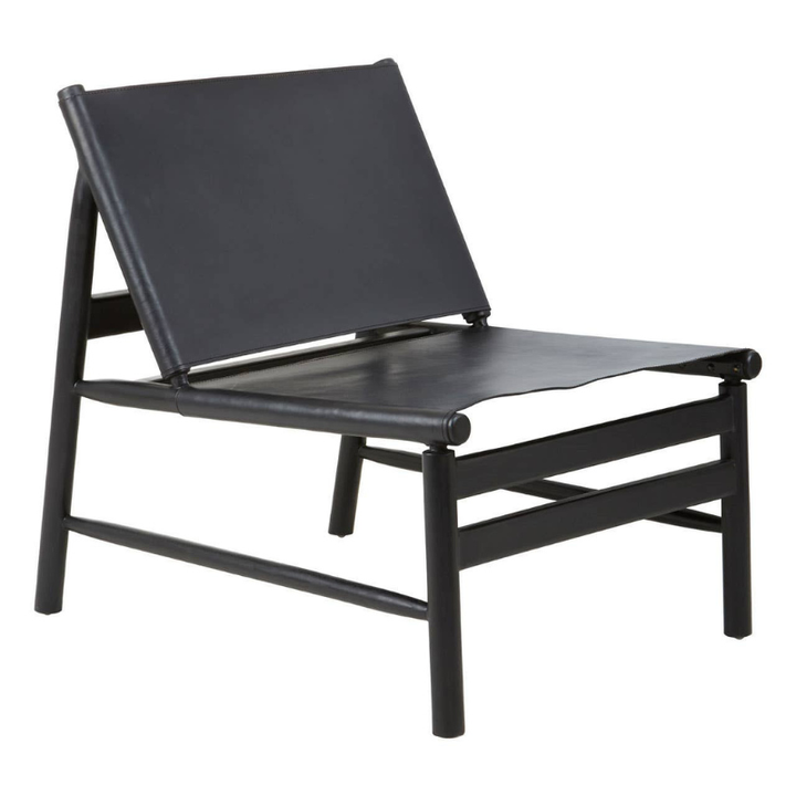 Kendari Chair with Black Leather – Sleek Design with Comfortable Seating