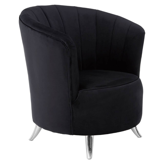Maci Black Tub Chair – Sleek Modern Comfort with Curved, Enveloping Design