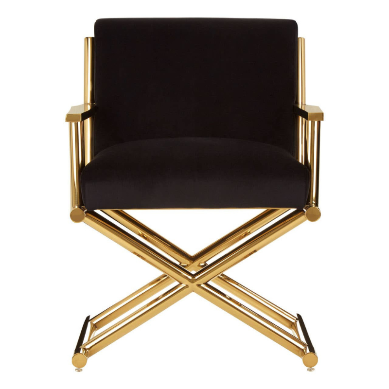Hendricks Black Velvet Chair – Luxurious Comfort with Sleek, Modern Elegance