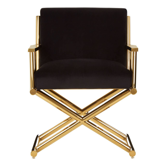 Hendricks Black Velvet Chair – Luxurious Comfort with Sleek, Modern Elegance