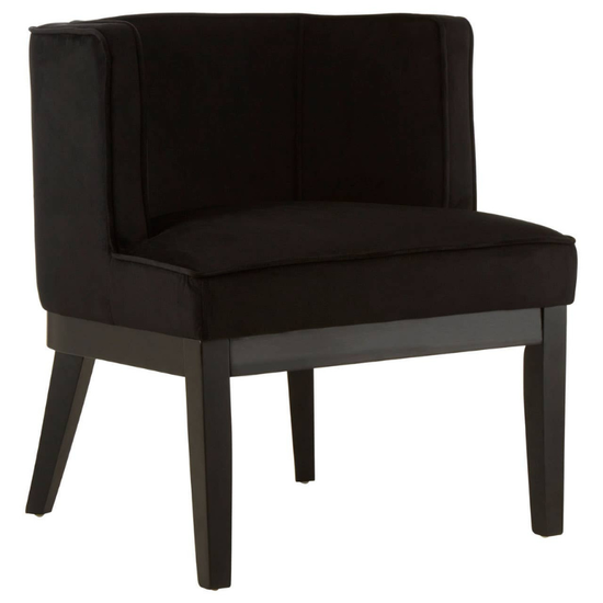 Daxton Black Velvet Curved Back Chair – Sleek Elegance with Comfortable, Supportive Design