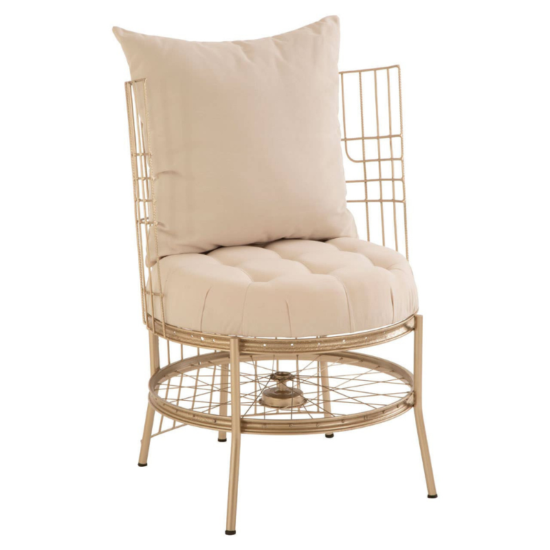 Mantis Champagne Gold Finish Chair – Elegant Metallic Style with Modern Sculptural Design