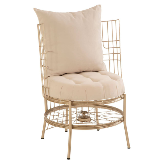 Mantis Champagne Gold Finish Chair – Elegant Metallic Style with Modern Sculptural Design
