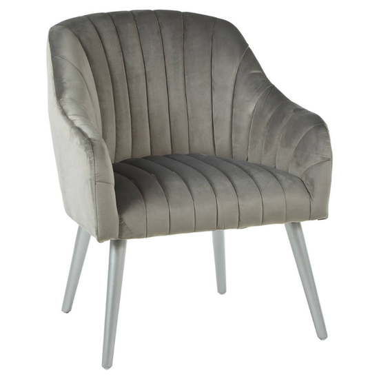 Louxor Grey Fabric Armchair – Modern Comfort with Elegant Neutral Style