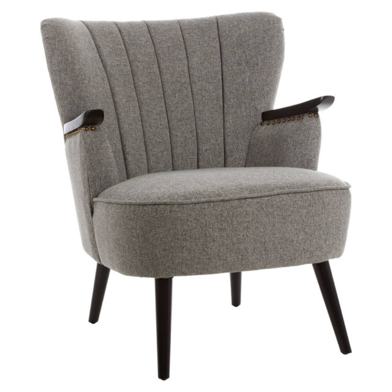 Hampstead Grey Fabric Armchair – Timeless Neutral Style with Plush Everyday Comfort