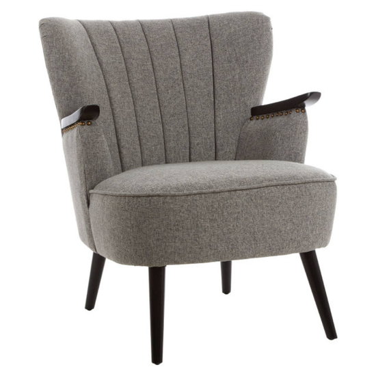 Hampstead Grey Fabric Armchair – Timeless Neutral Style with Plush Everyday Comfort