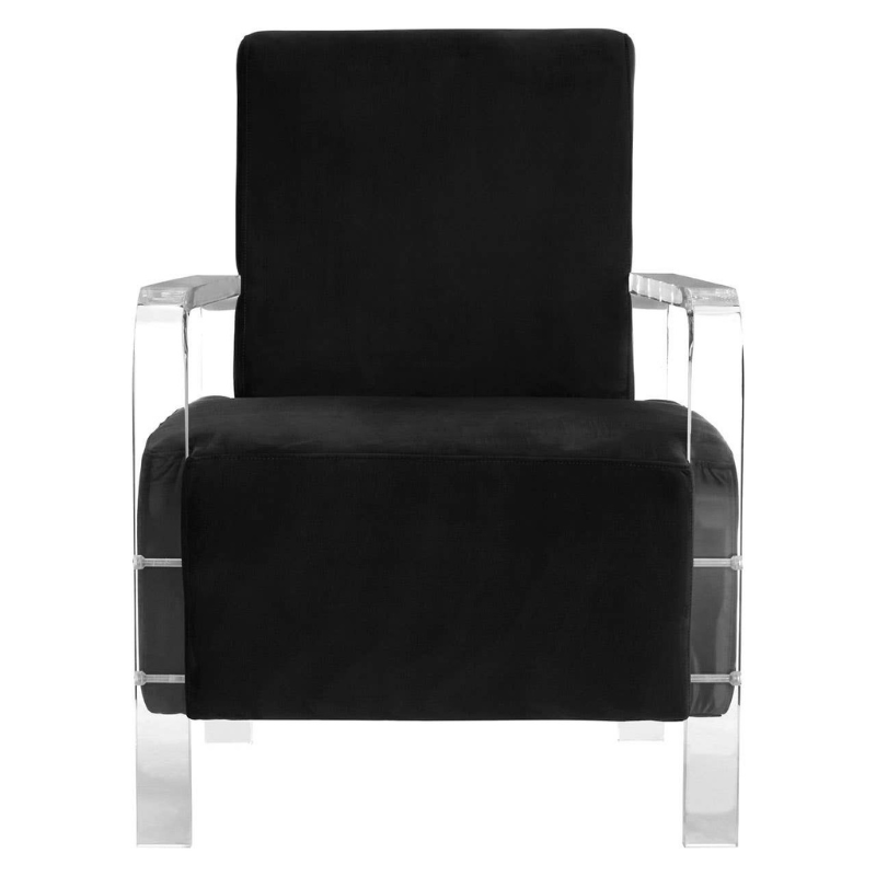 Clarence Black Velvet Armchair – Luxurious Classic Design with Plush Modern Comfort