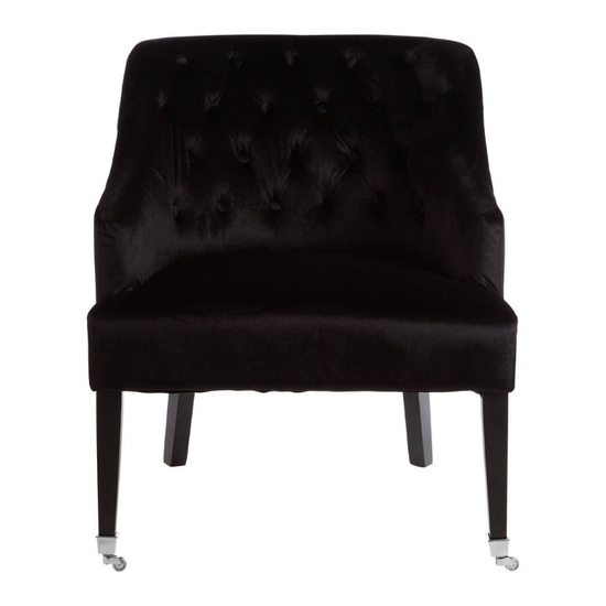 Darwin Black Velvet Chair – Sleek Modern Design with Plush, Luxurious Comfort