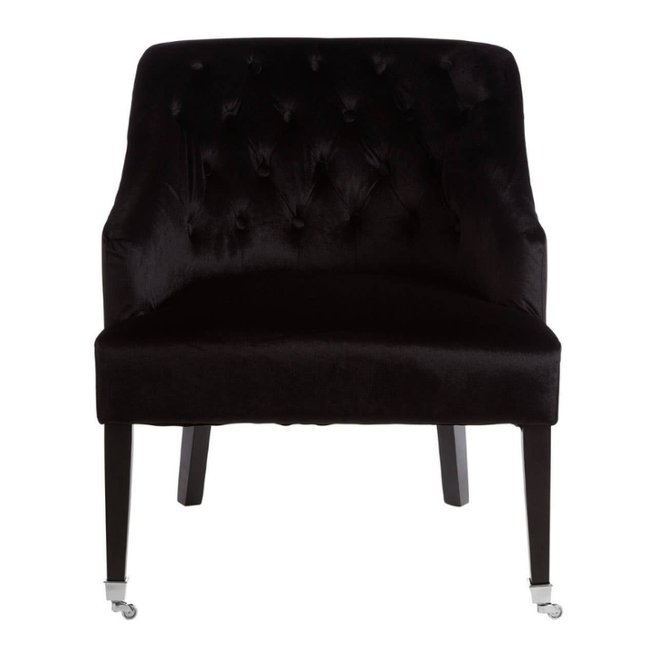 Darwin Black Velvet Chair – Sleek Modern Design with Plush, Luxurious Comfort