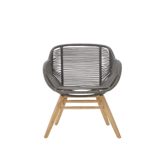 Sisal Grey Rope Armchair – Contemporary Natural Texture with Modern Comfort